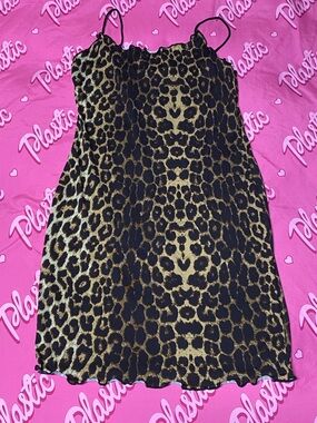NWOT SHEIN Leopard Cheetah Animal Print Lounge Casual Club Streetwear Club Dress